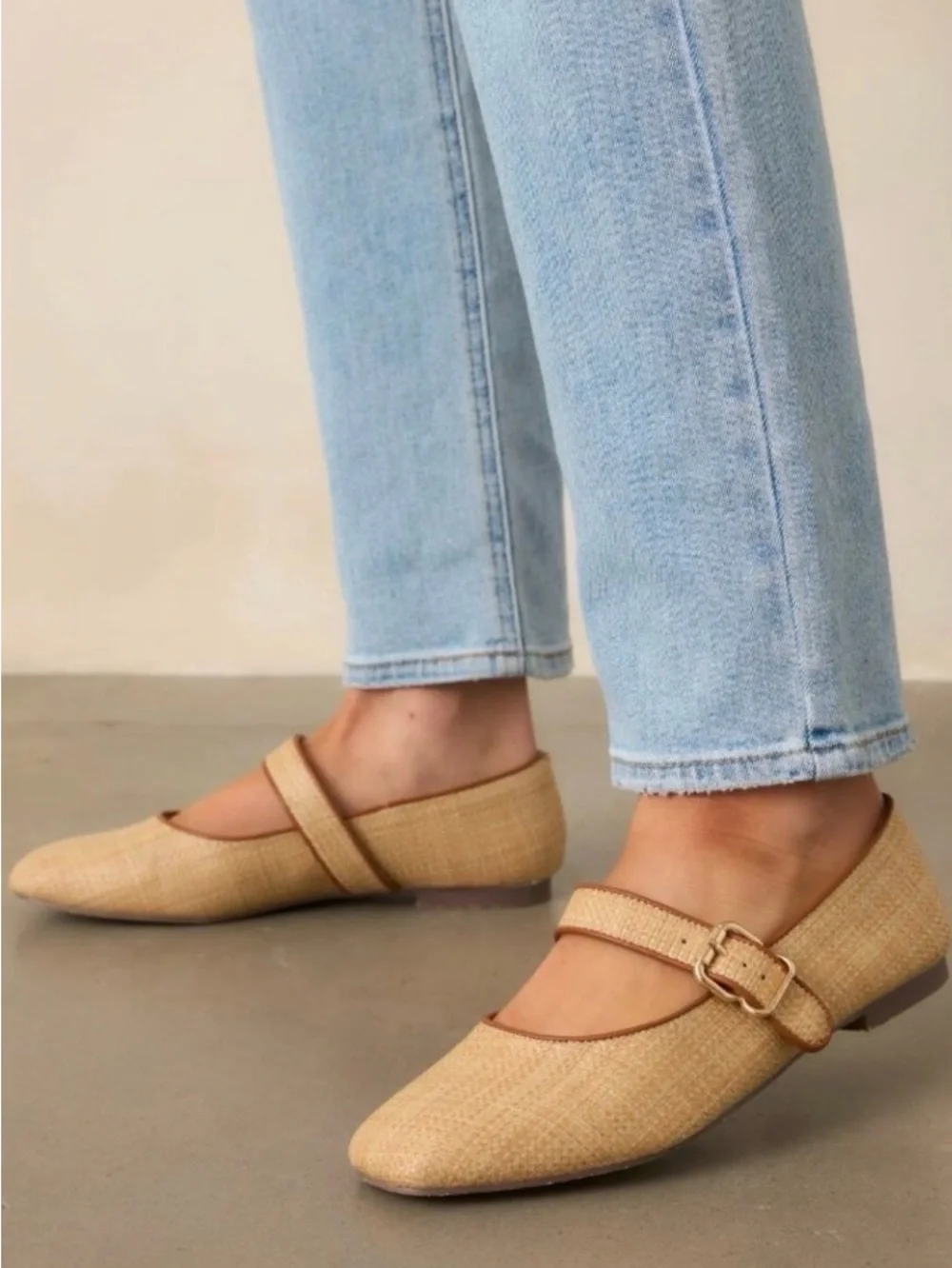 Sam Edelman Michaela Raffia Mary Jane Flats ~ Size 8 - Picture 1 of 7